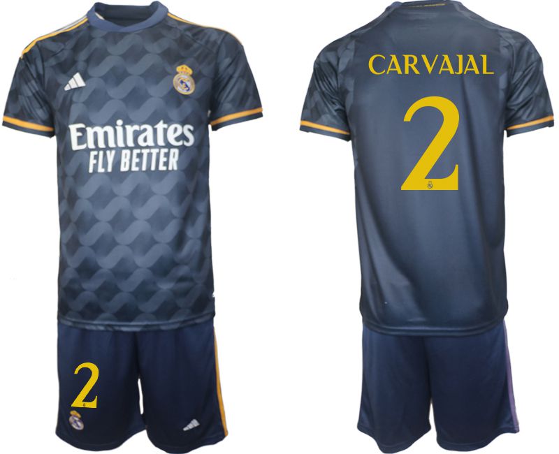 Men 2023-2024 Club Real Madrid away blue 2 Soccer Jersey